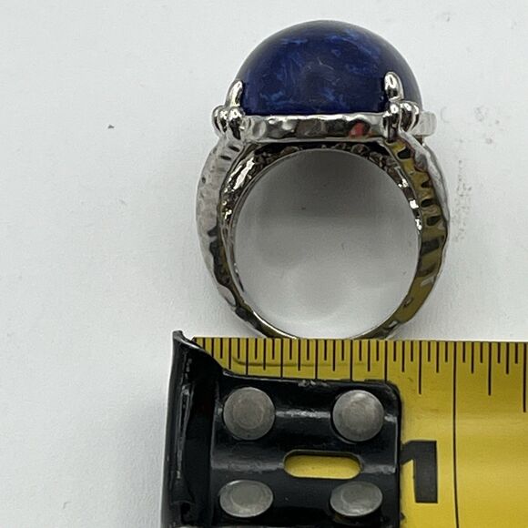 3 Retired Premier Design Jewelry Rings "Blue Lapis", Glam Slam Rhodium, Aurora B - Picture 8 of 10